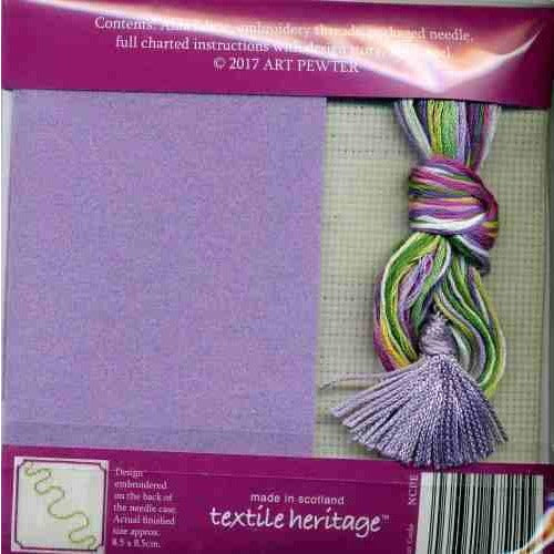 Textile Heritage Petunias Needle Case Counted Cross Stitch Kit