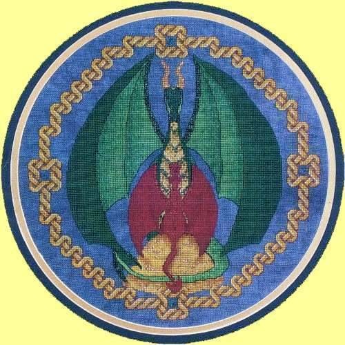Cross Eyed Kat Mother's Treasure Dragon Cross Stitch Pattern