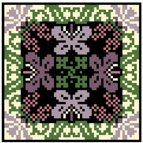 Landmark Tapestries & Charts Arts & Crafts Orchid Pincushion Cross Stitch Pattern