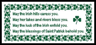 Artecy Irish Blessing Cross Stitch Pattern