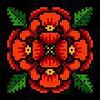 Botanical Pin Cushion Scarlet Poppy Cross Stitch Pattern