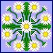 Botanical Pin Cushion Garden Daisy Cross Stitch Pattern
