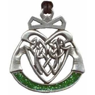 Knotwork Claddagh Pewter Pendant