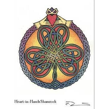 Refrigerator Magnet Heart In Hands Shamrock
