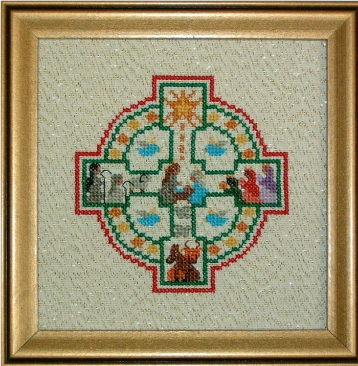 Claddagh Cross Stitch Celtic Nativity Cross Pattern