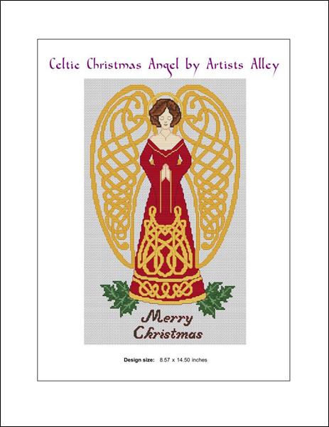 Artists Alley Christmas Celtic Angel Cross Stitch Pattern