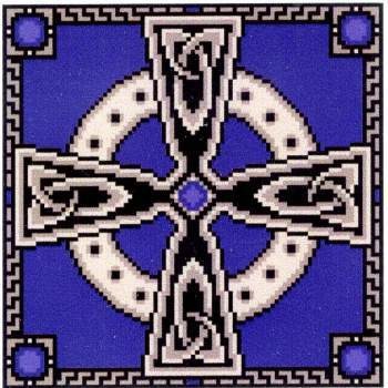 Lapis Celtic Cross - Cross Stitch Pattern