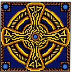 Landmark Tapestries & Charts - Sapphire Celtic Cross - Cross Stitch Pattern