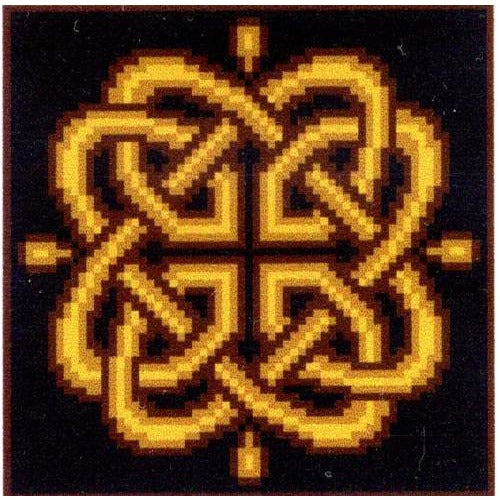 Branwen Golden Celtic Knot - Cross Stitch Pattern