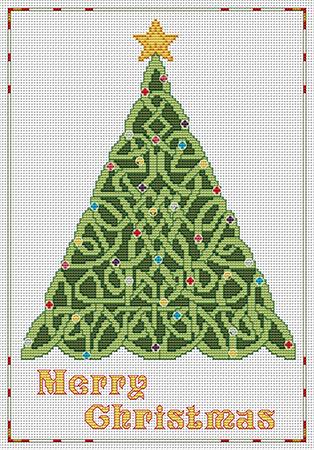 Artists Alley Celtic Merry Christmas Cross Stitch Pattern