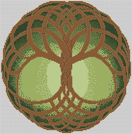 Artists Alley Celtic Tree of Life Summer Cross Stitch Pattern
