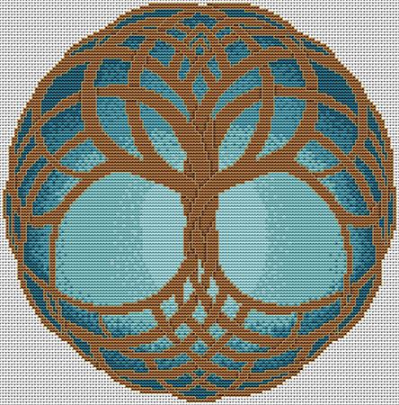 Artists Alley Celtic Tree of Life Winter Cross Stitch Pattern