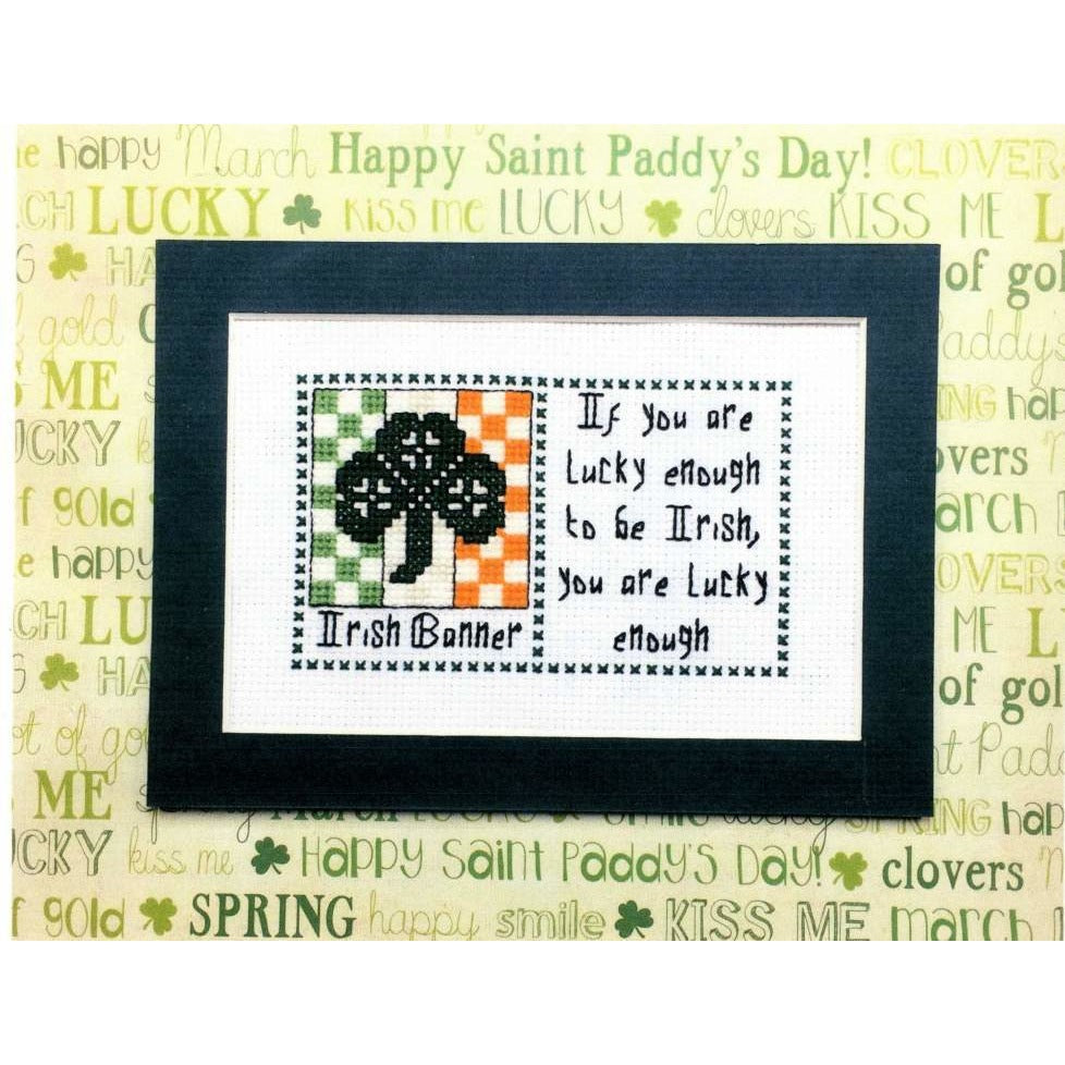 Claddagh Cross Stitch - Irish Banner - Irish Quilts and Quotes Pattern
