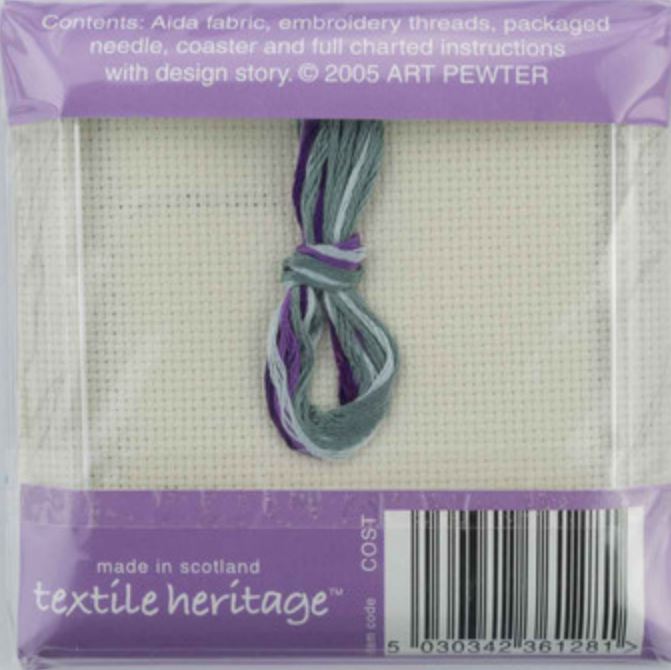 Textile Heritage Scottish Thistle Coaster Cross Stitch Kit
