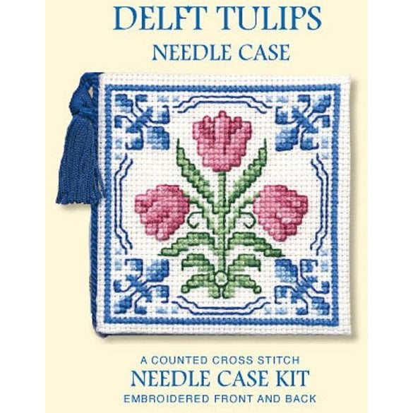 Textile Heritage Delft Tulips Needle Case Cross Stitch Kit