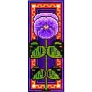 Landmark Tapestries & Charts Floral Miniature Pansy Cross Stitch Pattern