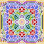 Landmark Tapestries & Charts Colored Glass Pillows - Calming - Cross Stitch Pattern