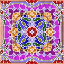 Landmark Tapestries & Charts Colored Glass Pillows - Enriching - Cross Stitch Pattern