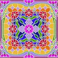 Landmark Tapestries & Charts Colored Glass Pillows - Shining - Cross Stitch Pattern