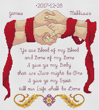 Artists Alley Handfasting Keepsake Cross Stitch Pattern