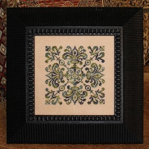 Ink Circles Four de Lys Cross Stitch Pattern