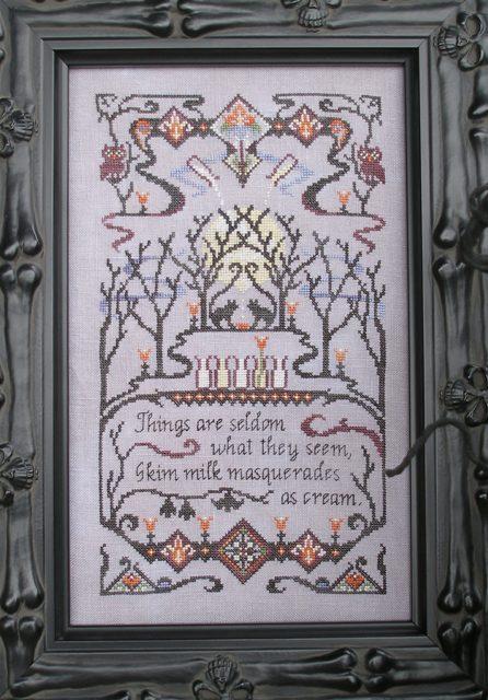 Ink Circles Masquerade Cross Stitch Pattern