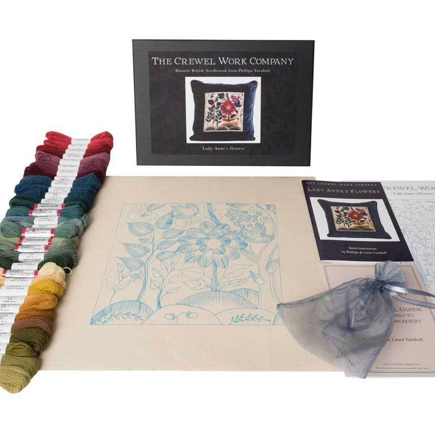 The Crewel Work Company Lady Anne's Flowers contents