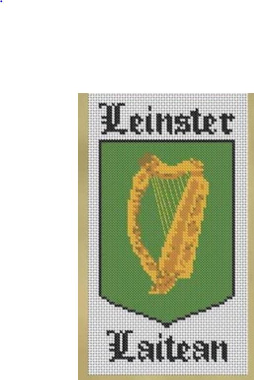 Celtic Obsessions Irish Coat of Arms Leinster Cross Stitch Pattern