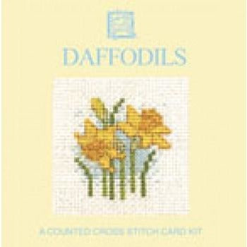 Textile Heritage Daffodils Miniature Card Cross Stitch Kit