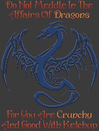 Artists Alley Meddle Dragons Cross Stitch Pattern