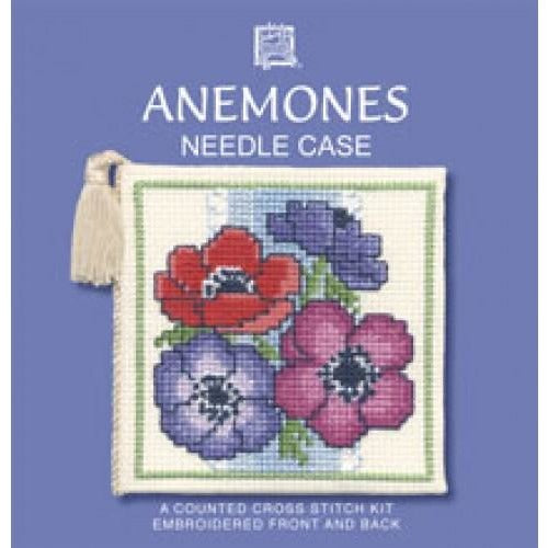 Textile Heritage Anemones Needle Case Cross Stitch Kit