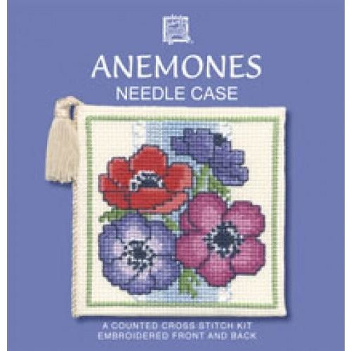 Textile Heritage Anemones Needle Case Cross Stitch Kit