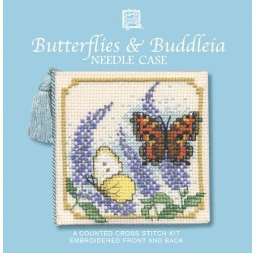 Textile Heritage Butterflies & Buddleia Needle Case Cross Stitch Kit