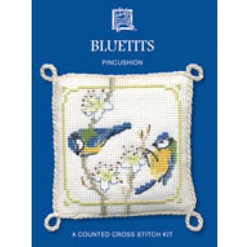 Textile Heritage Bluetits Pincushion Cross Stitch Kit