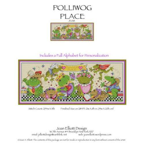 Joan Elliott Polliwog Place Cross Stitch Pattern