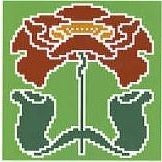 Landmark Tapestries & Charts Arts & Crafts Poppy Pincushion Cross Stitch Pattern