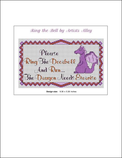 Artists Alley Deny Dragons Cross Stitch Pattern