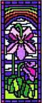 Landmark Tapestries & Charts Stained Glass Miniature Violet Cross Stitch Pattern