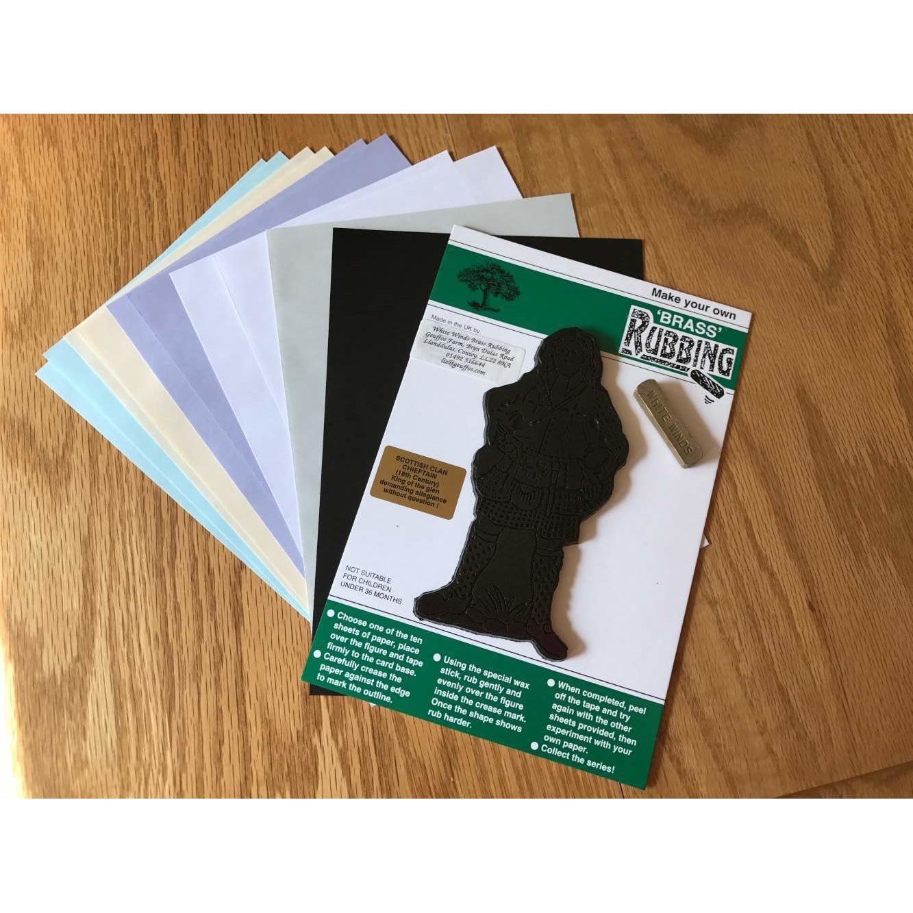 Brass Rubbing Kit Contents