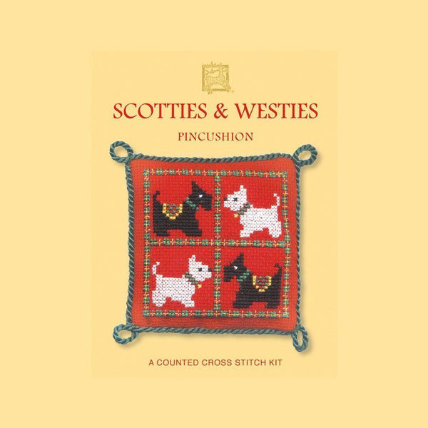 Textile Heritage Scotties & Westies Pincushion Cross Stitch Kit