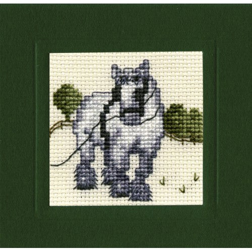 Textile Heritage Shire Horse Miniature Card Cross Stitch Kit
