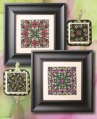 Ink Circles Stained Glass Christmas Cross Stitch Pattern
