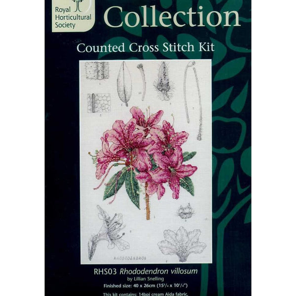 Coats Crafts Royal Horticultural Society Rhododendron Villosum Cross Stitch Kit