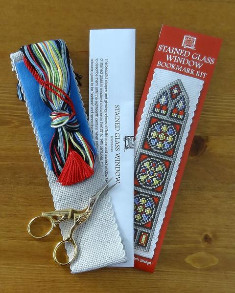Textile Heritage Stained Glass Window Bookmark Cross Stitch Kit