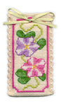 Textile Heritage Petunias Lavender Sachet Cross Stitch Kit