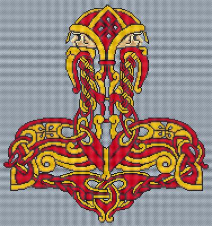 Artists Alley Thor's Hammer Cross Stitch Pattern