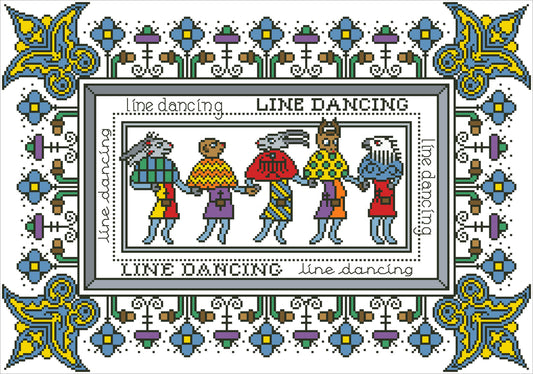 Arelate Studio Line Dancing Cross Stitch Pattern