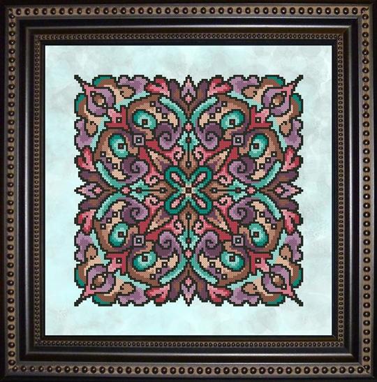 Ink Circles Caladium RYO Cross Stitch Pattern