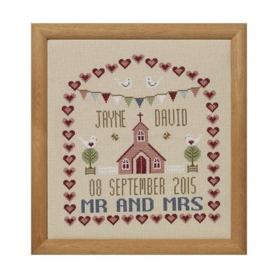 Chapel Wedding Sampler Cross Stitch Pattern