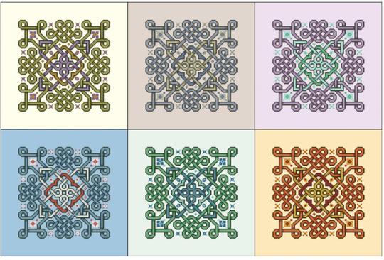 Ink Circles Heliocopter Cross Stitch Pattern